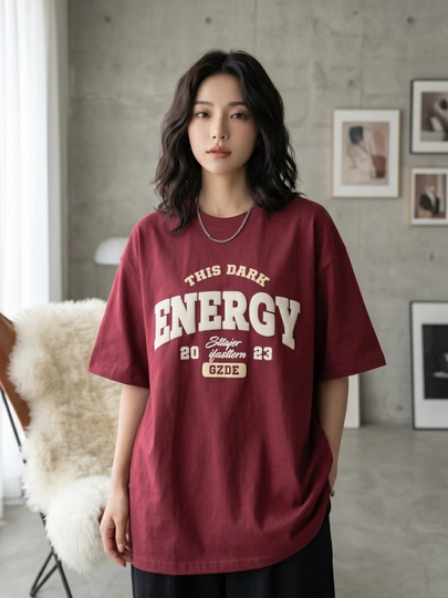 Женская футболка oversize energy – стильная футболка для женщин - 