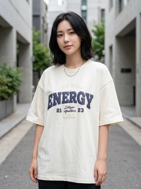 Женская футболка oversize energy – стильная футболка для женщин - 