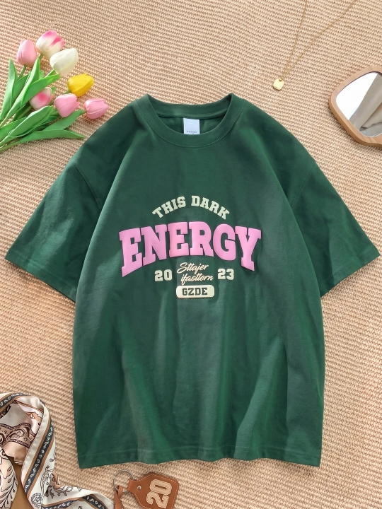 Ayollar uchun oversize futbolka energy – zamonaviy futbolka ayollar uchun