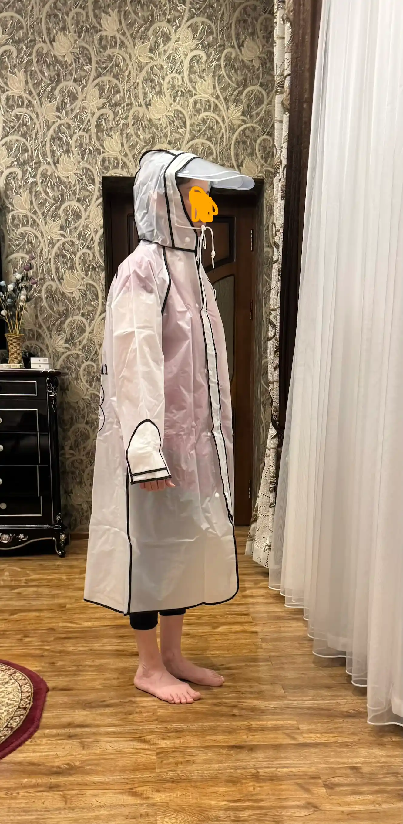 Дождевик плащ с капюшоном, унисекс
