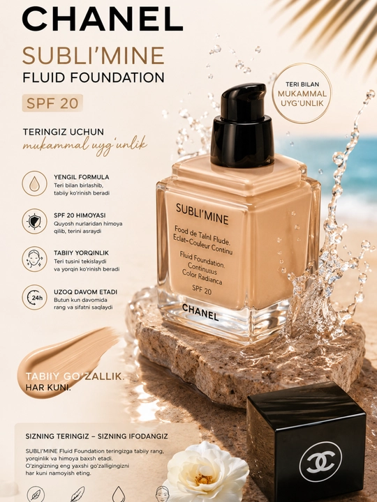 Тональный крем для лица Chanel Subli'mine, SPF20, 75 мл - 