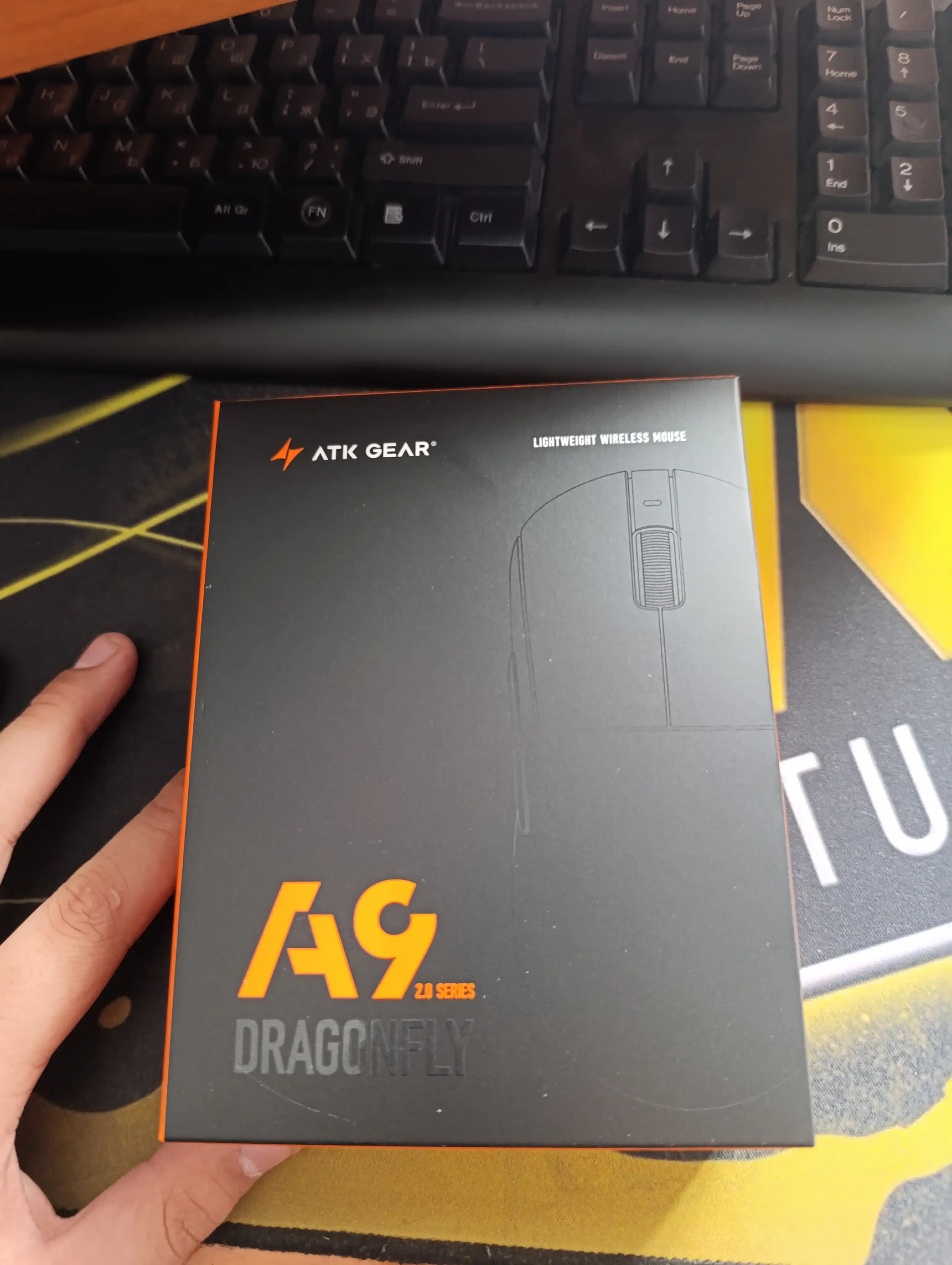Kompyuter uchun ATK Dragonfly A9 Plus simsiz, ultra yengil optik o‘yin sichqonchasi