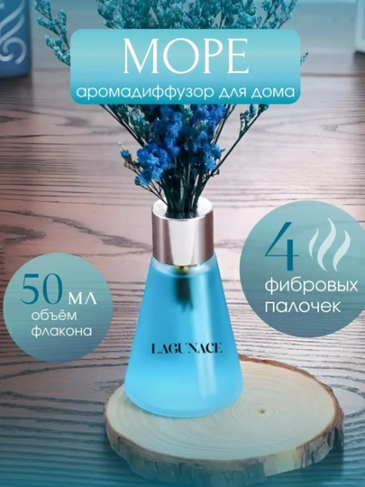 Освежитель воздуха для дома, автомобиля и офиса, диффузор с палочками, 50 мл — NSTAR11-GULOSVEJIT-МОРСК