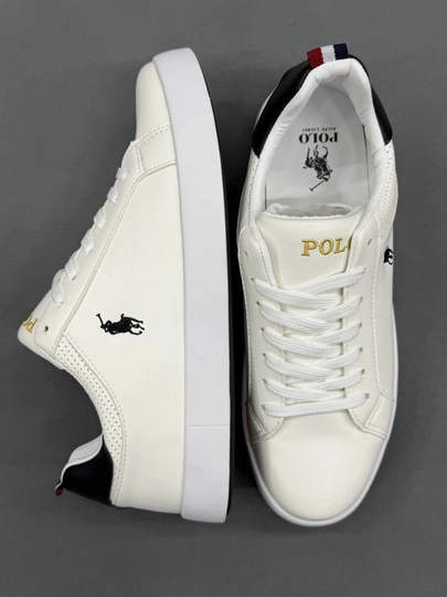 Мужские кроссовки Polo Ralph Lauren 40–44, удобственная повседневная обувь — ABUS-POLORALPHLAUREN235-БЕЛЫЙ-43