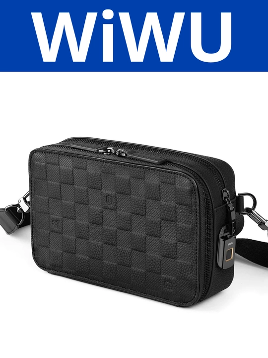 WiWU Master Genuine Leather Fingerprint Lock Crossbody Bag — барсетка из натуральной кожи