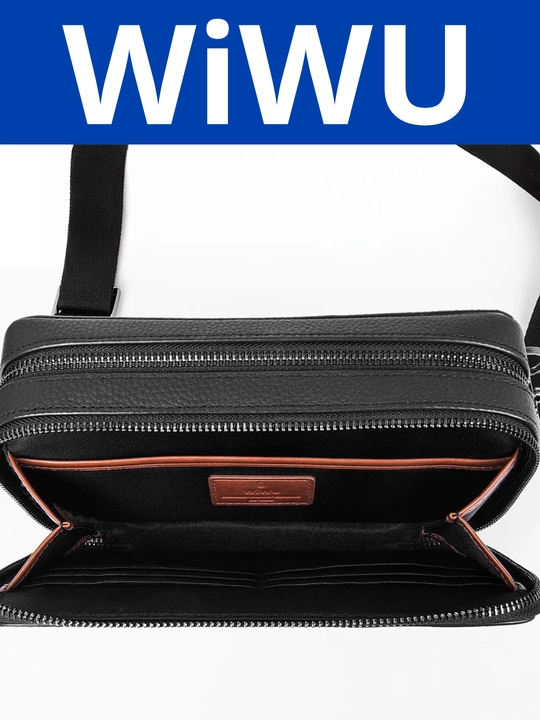 WiWU Master Genuine Leather Fingerprint Lock Crossbody Bag — барсетка из натуральной кожи