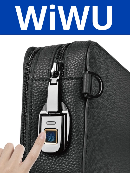 WiWU Master Genuine Leather Fingerprint Lock Crossbody Bag — барсетка из натуральной кожи