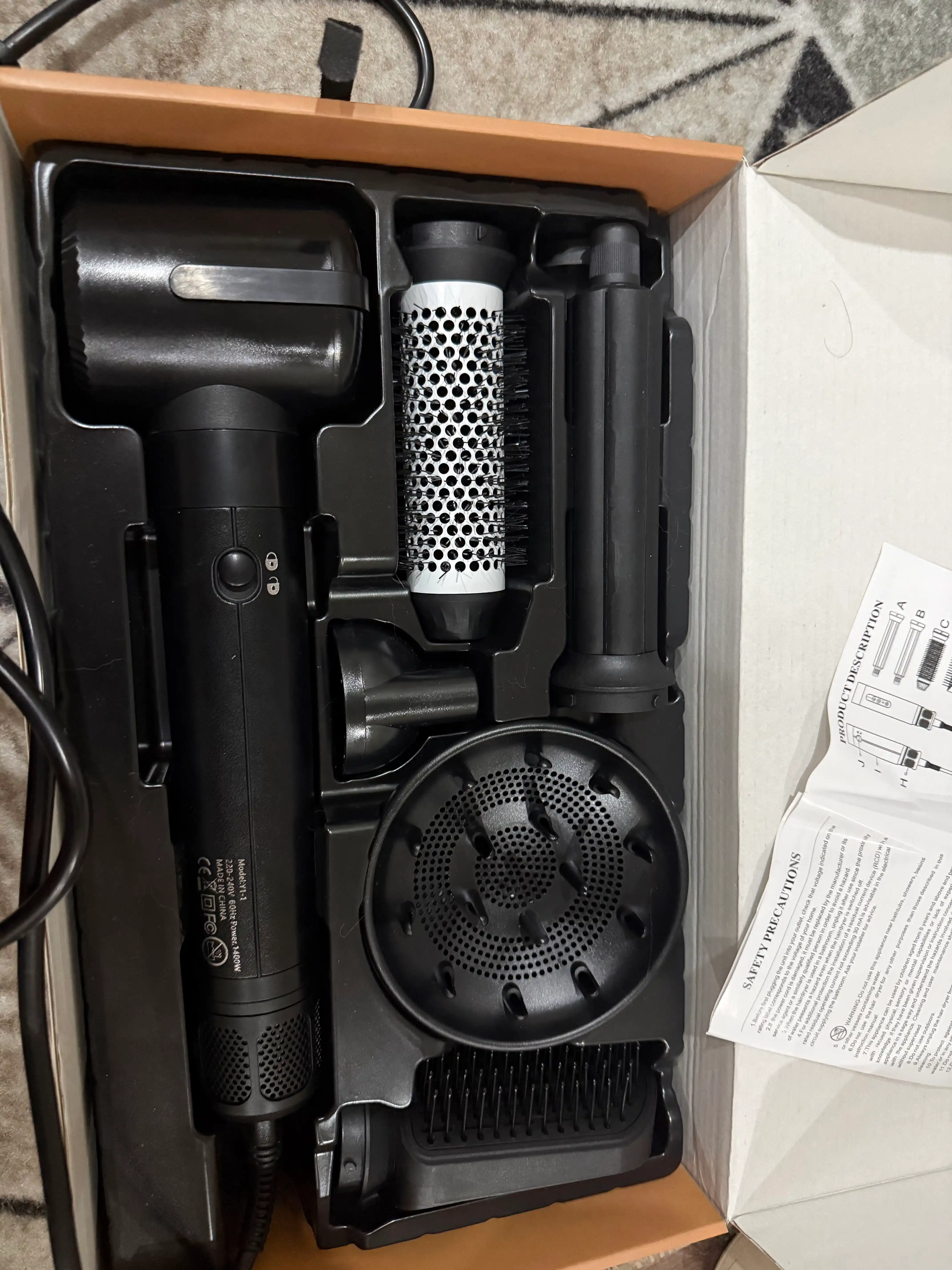 Keratin 3D PRO ko'p turmaklash moslamasi, 7 ta 1 da soch quritgichi