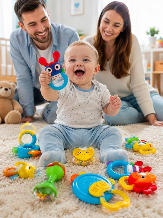 Набор погремушек для малышей Baby Rattle 0M+, развивающие игрушки