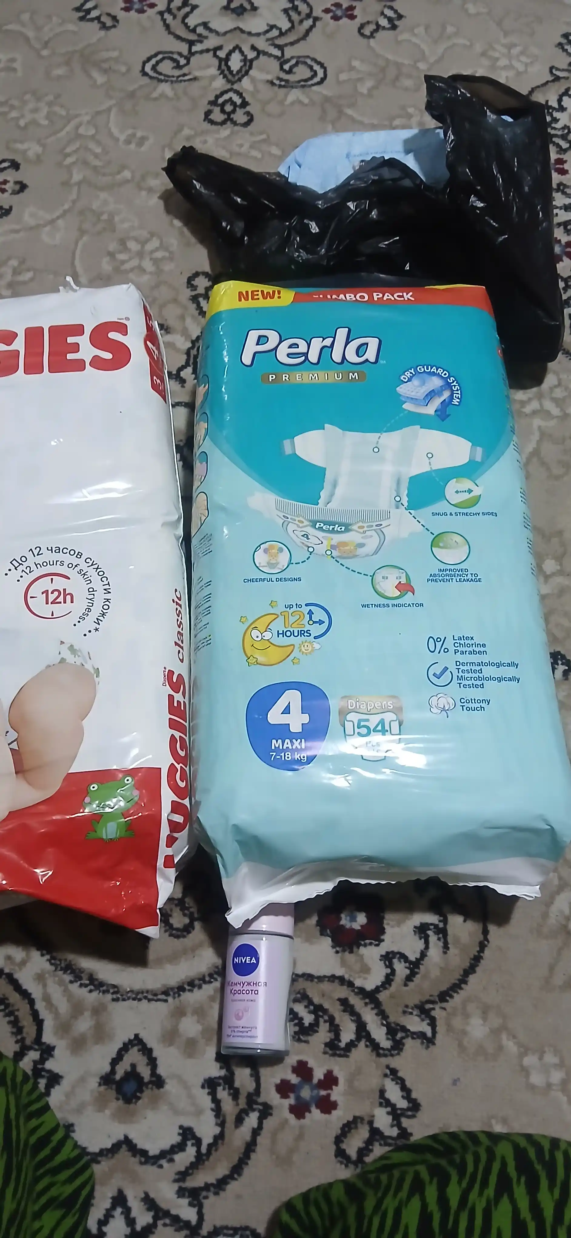 Подгузники Perla Premium №4, 7-18 кг, 54 шт
