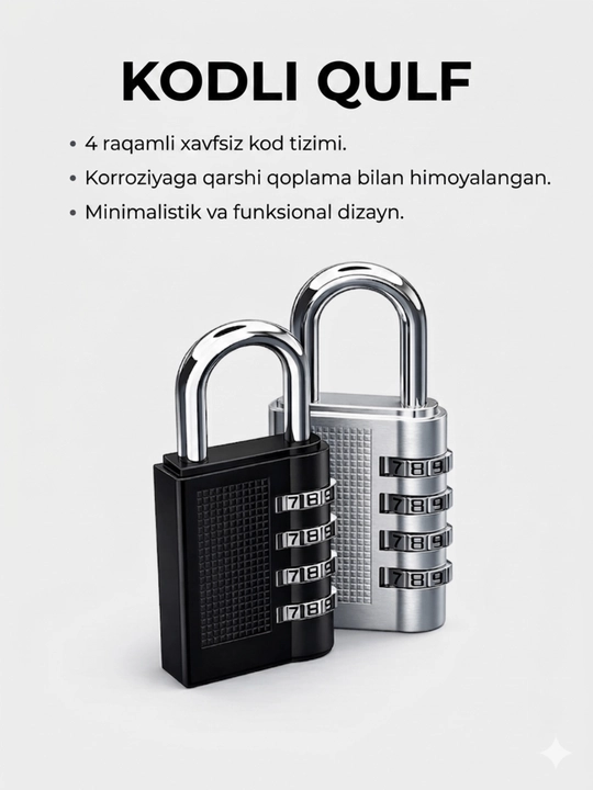 Parolli metall qulf (kalitsiz)