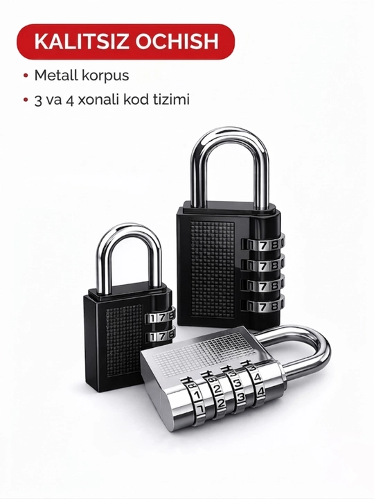 Parolli metall qulf (kalitsiz)
