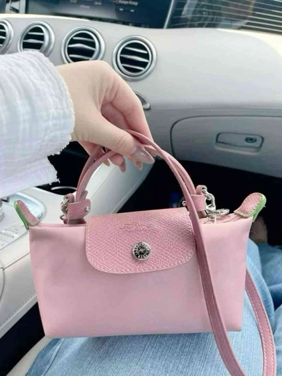 Сумка женская, в стиле мини Longchamp Le Pliage, компактная сумка-косметичка, через плечо — SGSTORE-LONGCHA-КОНФЕТН