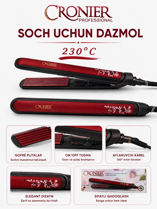 Soch turmaklash qisqichlari Cronier CR-970A