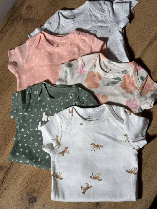 Комплект боди mama’s papa’s с коротким рукавом, 5 шт