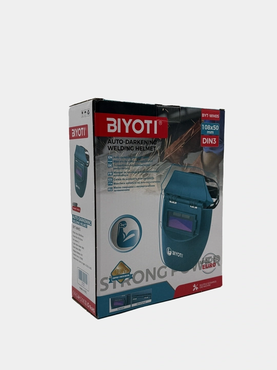 BIYOTI xameleon payvandlash maskasi: avtomat xiralashish, oyna 108x50 mm (BYT-WH05)