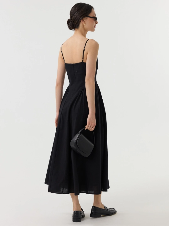 Selfie brendining ingichka breteleli midi ayollar сарафani