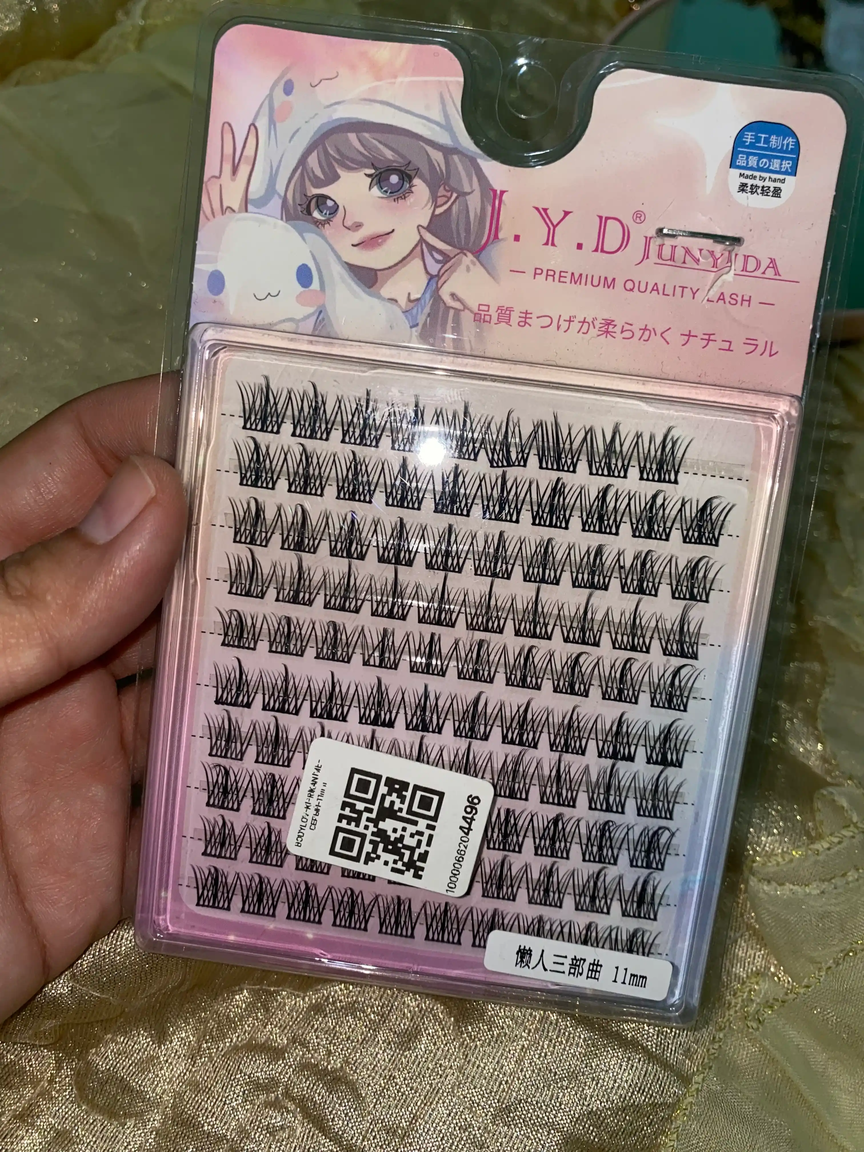 3D tutamli kipriklar, C egilishi, qoplama kipriklar, anime kipriklar, 160 dona