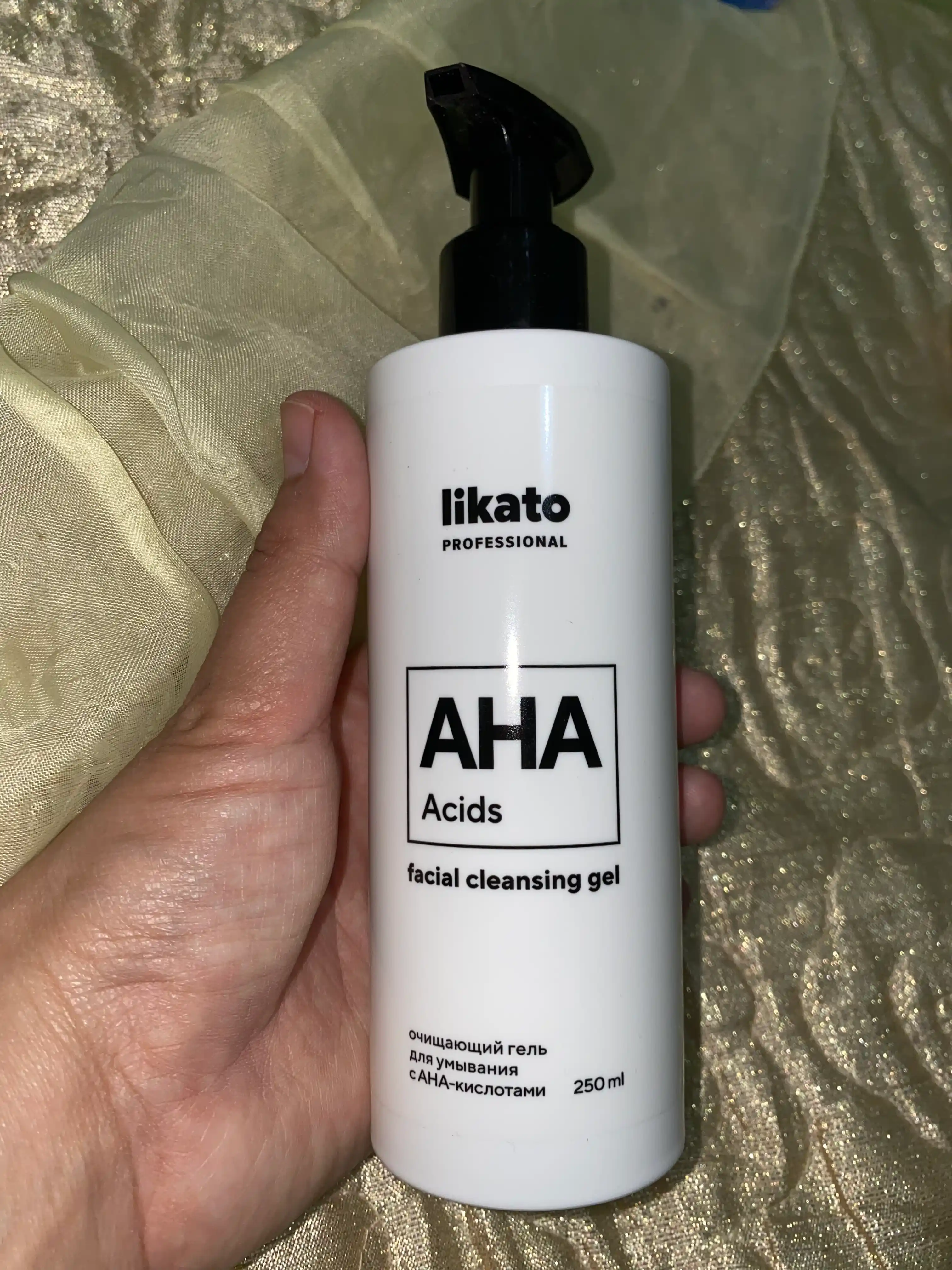 Очищающий гель для умывания лица Likato АНА-кислота, пенка от черных точек, пилинг, 250 мл