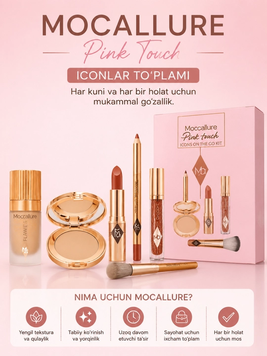 Ayollar va qizlar uchun ixcham kosmetika to‘plami