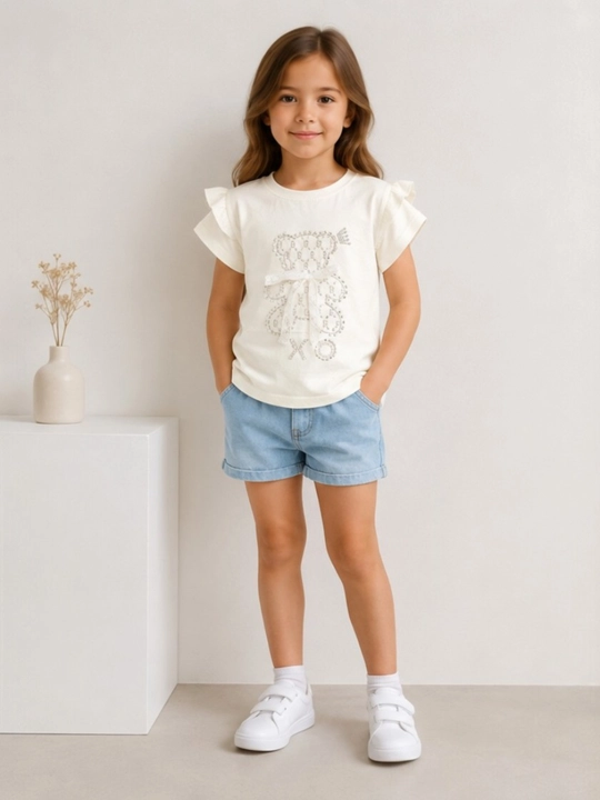Кофточка для девочек 3-7 лет розовая молочная детская кофта нарядная повседневная