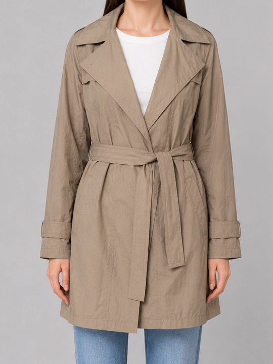 Ayollar uchun yengil trench плащ kamarli oversize - 