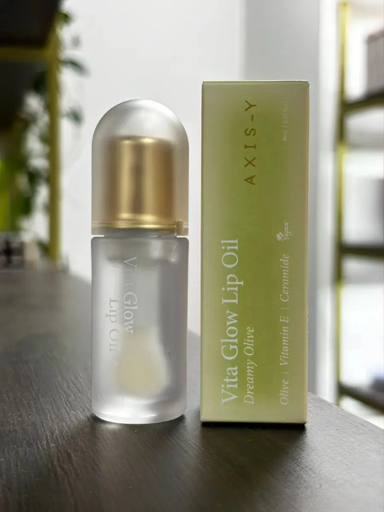 AXIS-Y Vita Glow Lip Oil увлажняющее веганское масло для губ, с витамином E, 4.5 г - 