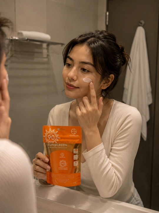 SPF90 krem quyoshdan himoya UVA  yuz uchun suvga chidamli Invisible Finish SPF krem