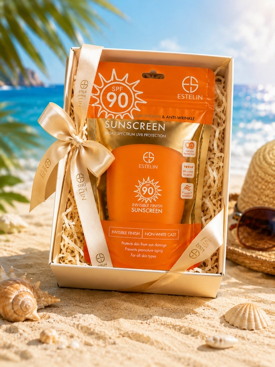 SPF90 krem quyoshdan himoya UVA  yuz uchun suvga chidamli Invisible Finish SPF krem