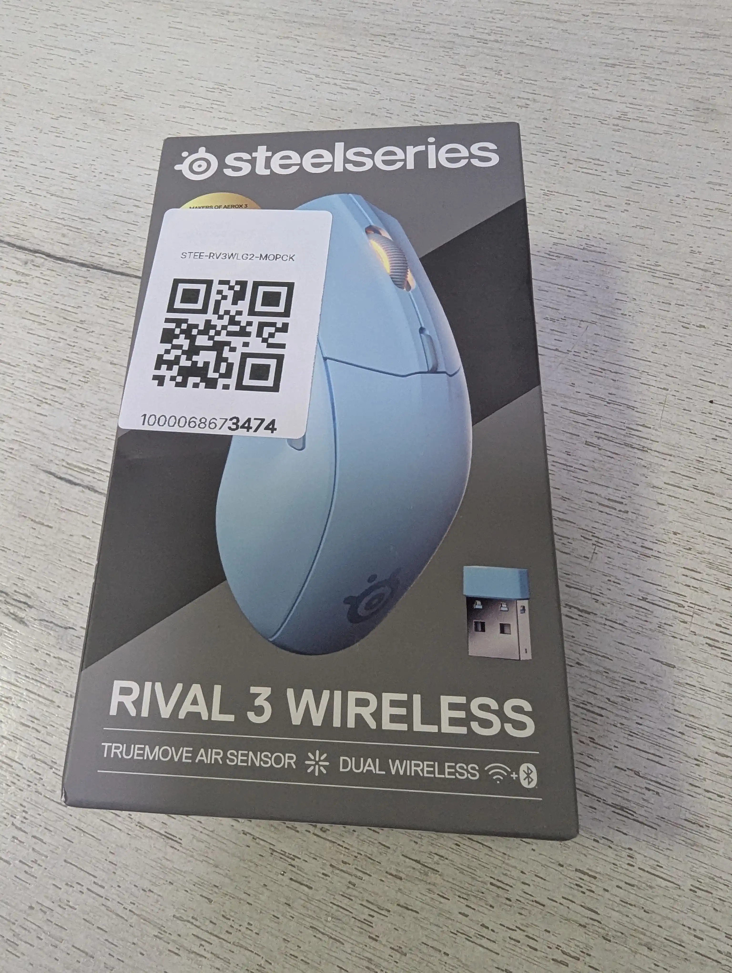 SteelSeries Rival 3 Wireless Gen 2 o‘yin sichqonchasi, 175 soatgacha ishlash, 60 mln klik