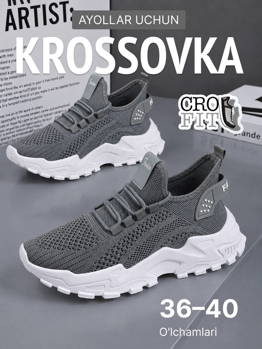 Krossovkalar ayollar uchun yozgi, ayollar oyoq kiyimi, krasovka, o'lcham 36-40 - 