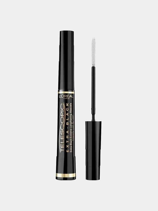 Тушь для ресниц Telescopic, черная, водостойкая, удлиняющая, L'Oreal Paris