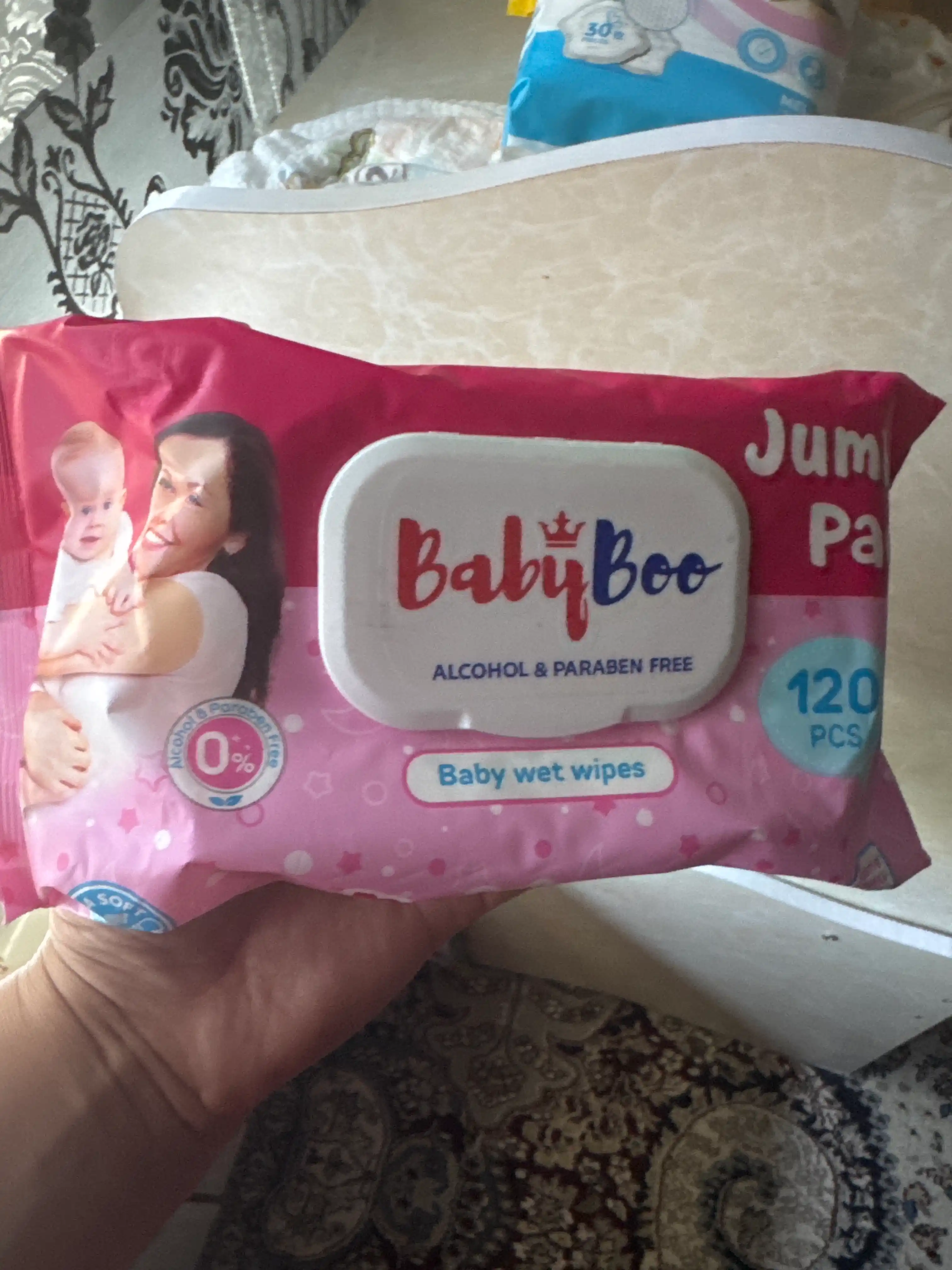 Nam salfetkalar BabyBoo, 120 dona