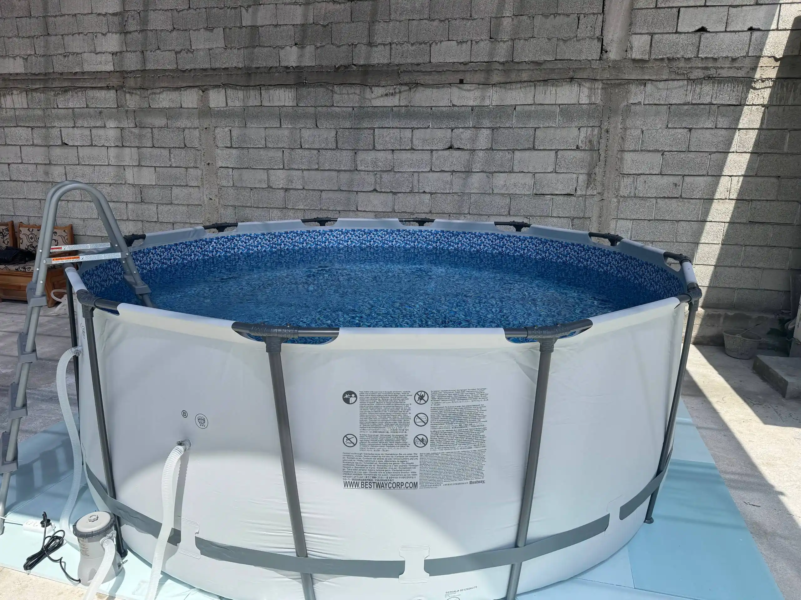 Karkasli basseyn / hovuz / Bestway Steel Pro Max 56420 / yumaloq 366 sm / PVX / oq