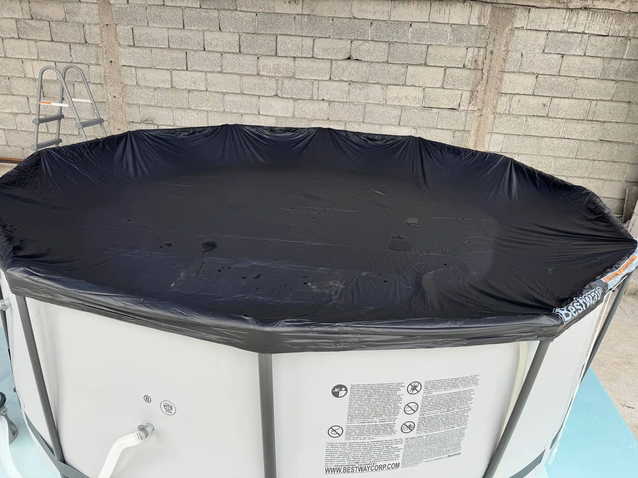 Karkasli basseyn / hovuz / Bestway Steel Pro Max 56420 / yumaloq 366 sm / PVX / oq
