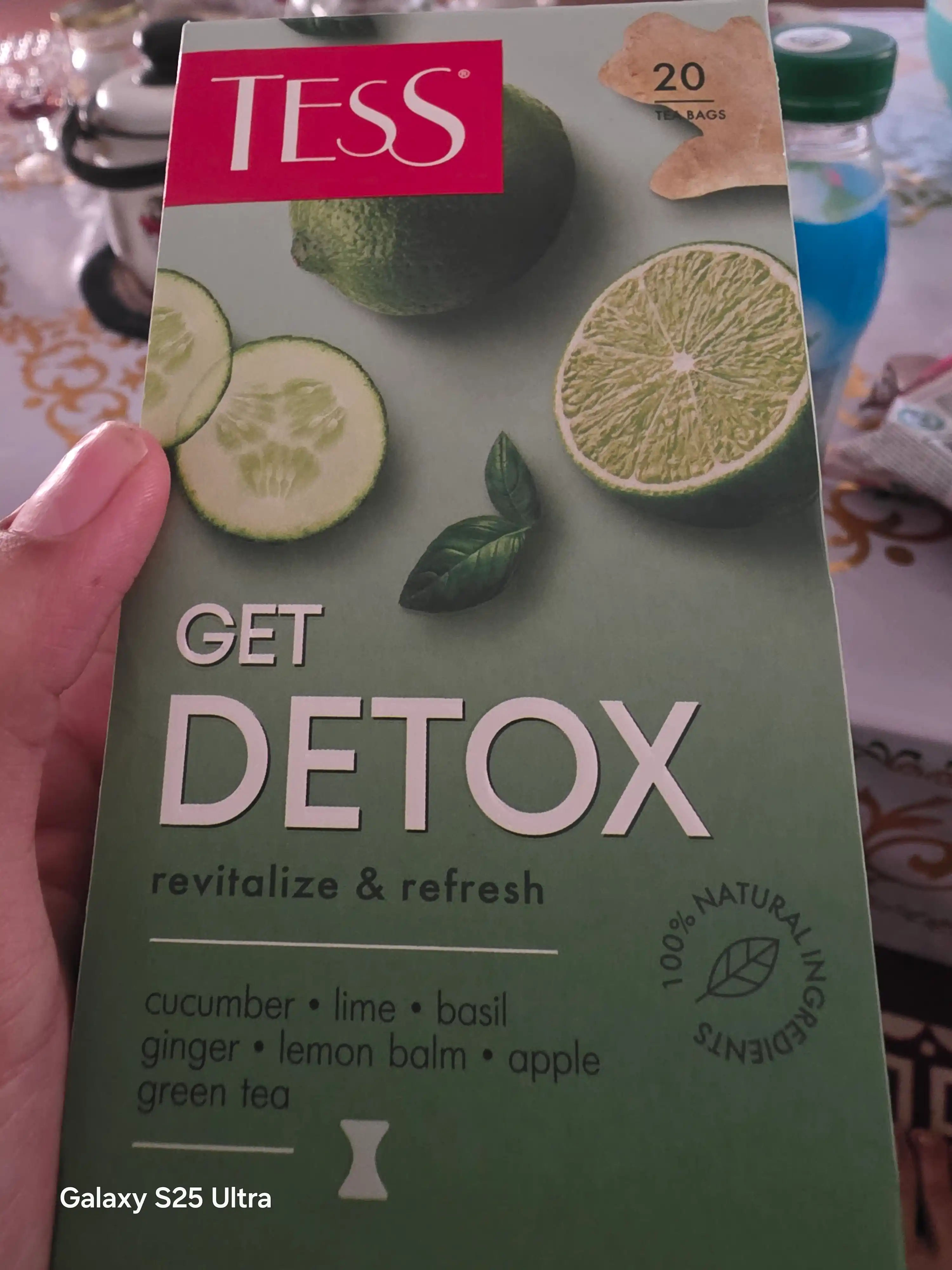 Чай зелёный TESS Get Detox с добавками 1,5гр*20 пакетиков