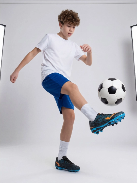 Детские футбольные бутсы Joma Evolution Jr EVJS2601AG, черно-синие