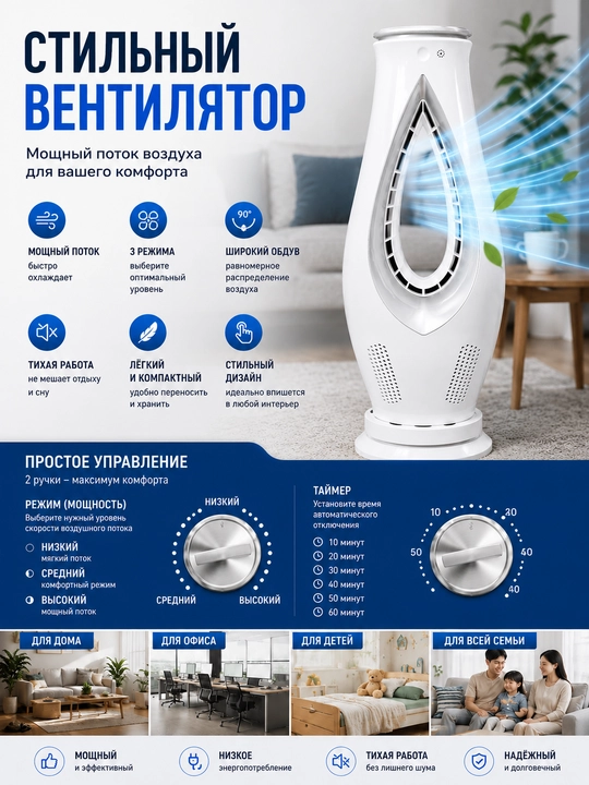 Mini konditsioner ventilyator, namlantiruvchi sovutgich, LED yoritgichli