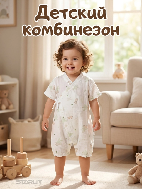 Комбинезон-слип для новорожденных, 100% хлопок, летняя детская одежда для малышей