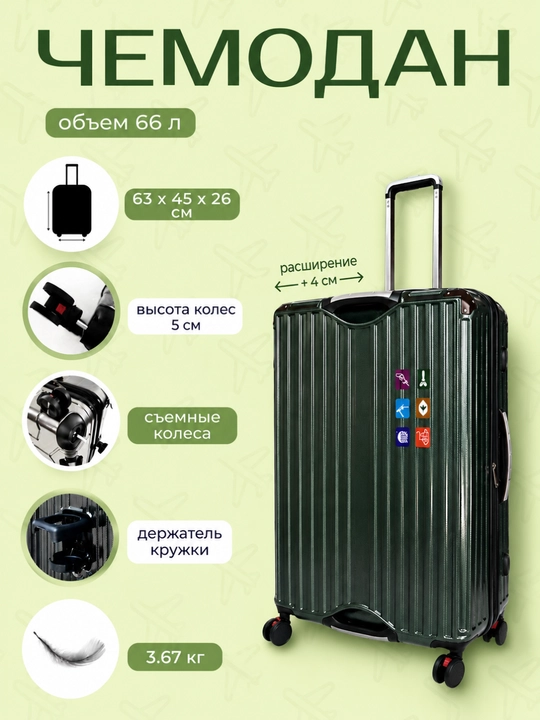 Дорожный чемодан с кодовым замком - 