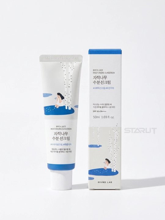 Quyoshdan himoyalovchi "Round Lab Birch Juice Moisturizing Sunscreen" kremi SPF50+ PA++++, 50 ml