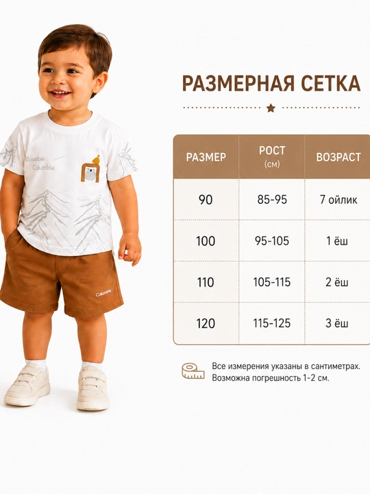Летний детский комплект футболка и шорты мягкий удобный 2-5 лет