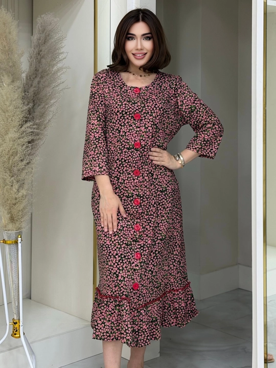 Ayollar uchun katta o‘lchamli uy xalat (2XL–7XL), 100% paxta XB, yozgi, qulay