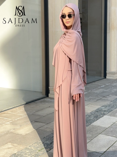 Женский трикотажный костюм oversize(42-54) Религиозный мусульманский комплект для девушек