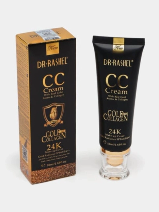 24K Gold kollagenli yuz uchun CC krem Dr. Rashel 24K Gold Collagen CC Cream SPF60, 50 ml - 