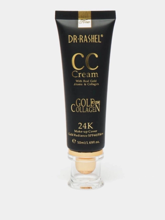24K Gold kollagenli yuz uchun CC krem Dr. Rashel 24K Gold Collagen CC Cream SPF60, 50 ml