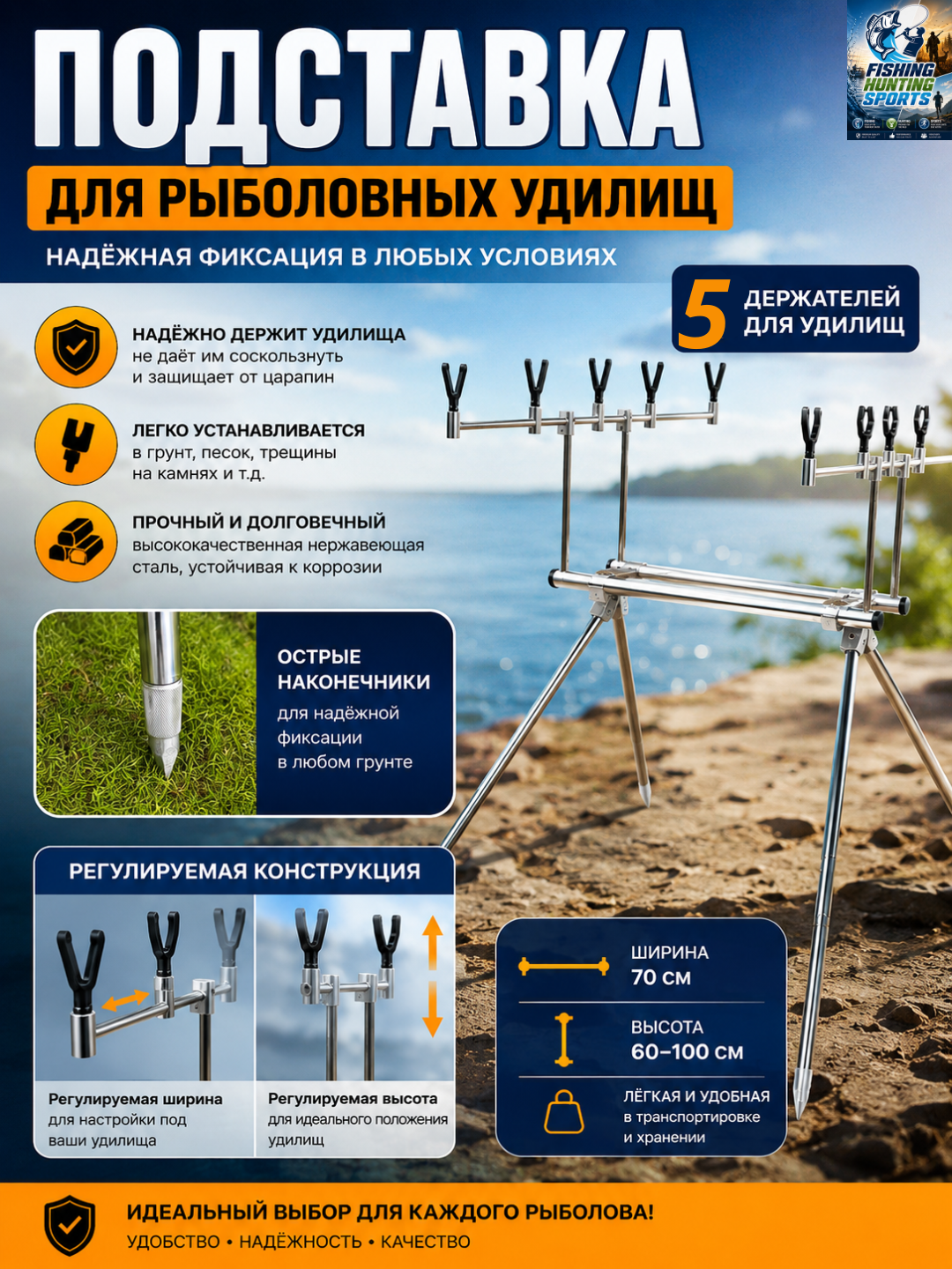 Подставка для карповых удилищ