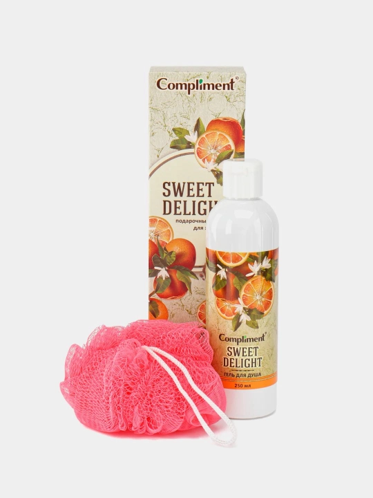 Ayollar uchun sovg’a to’plami Compliment Sweet Delight, dush geli va dush uchun mochalka