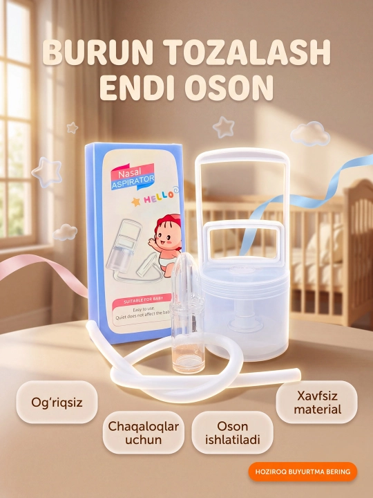 Chaqaloqlar uchun burun aspiratori - 