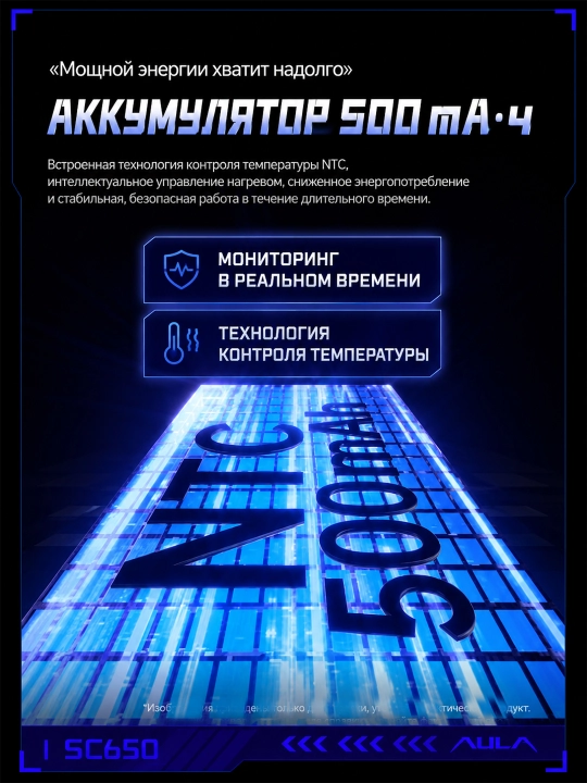 AULA SC650 simsiz gaming sichqoncha 12000 DPI Bluetooth / 2.4G / Type-C displeyli